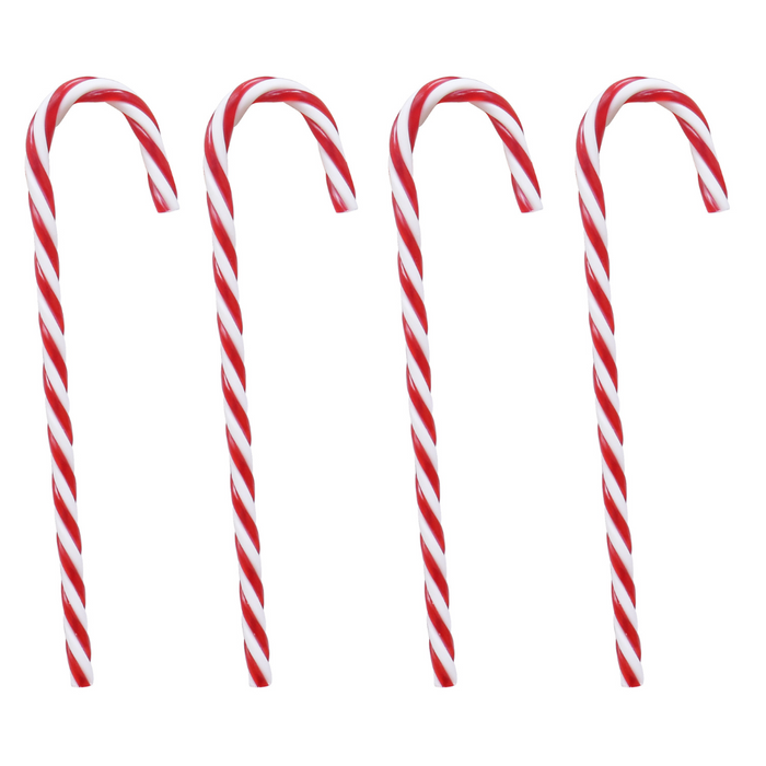 Deco Candy Canes Asstd 15cm 4pk