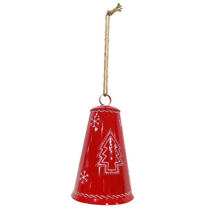 Metal Red Bell Embossed 49.5cm