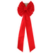 Flocked Jumbo Bow Bright Red 35x102cm