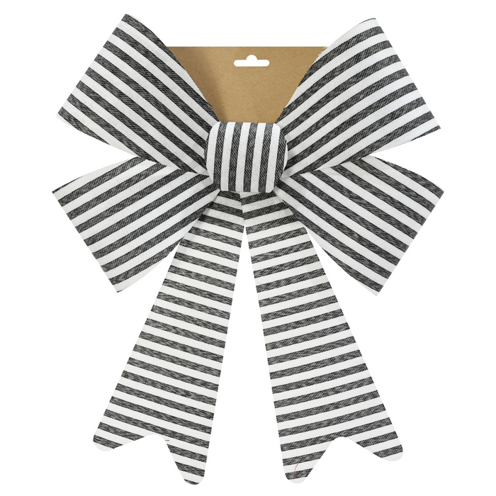 Classic Striped Bow Asstd 38x50cm