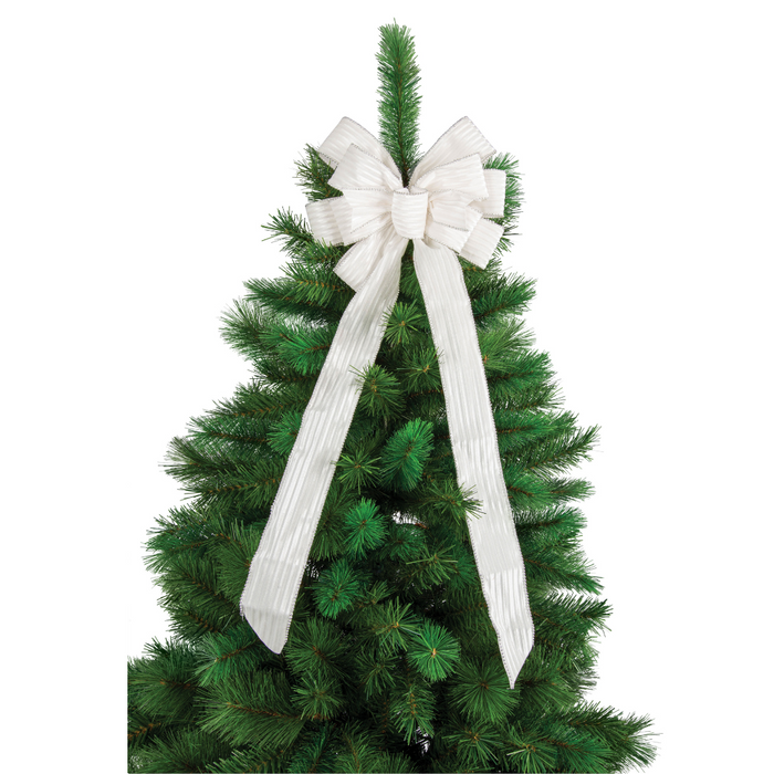 Christmas Tree Topper Bow Asstd 28x78cm