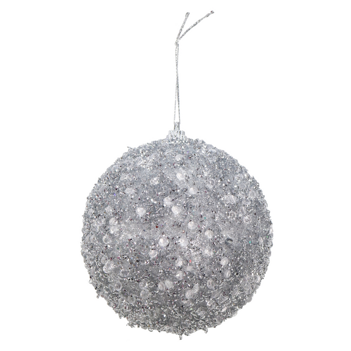 Icy Tinsel Bauble Asst