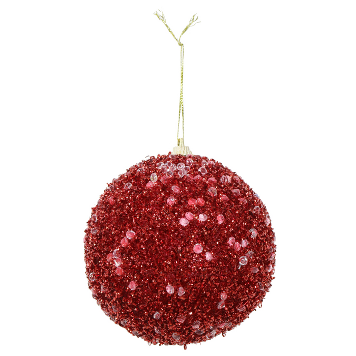 Icy Tinsel Bauble Asst