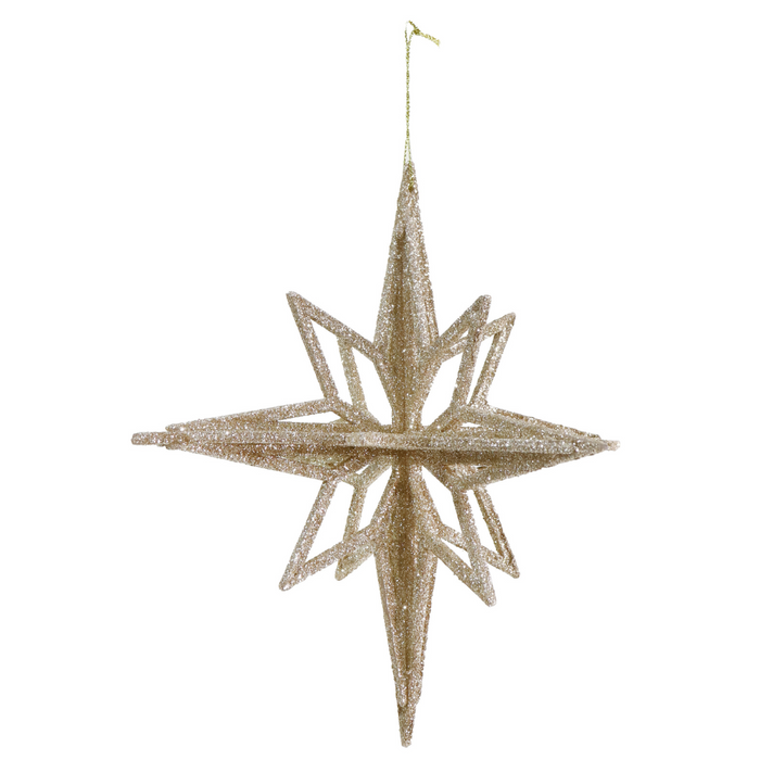 Hanging Nativity Star Asstd 18cm