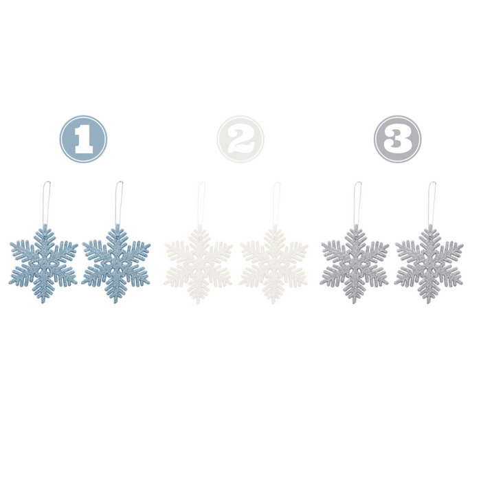 Hanging Snowflake Deco 3pk