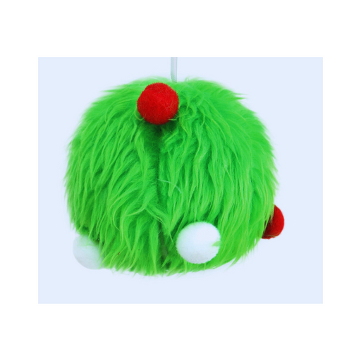 Mean Green Fur Bauble 10cm