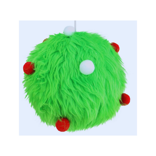 Mean Green Fur Bauble 15cm