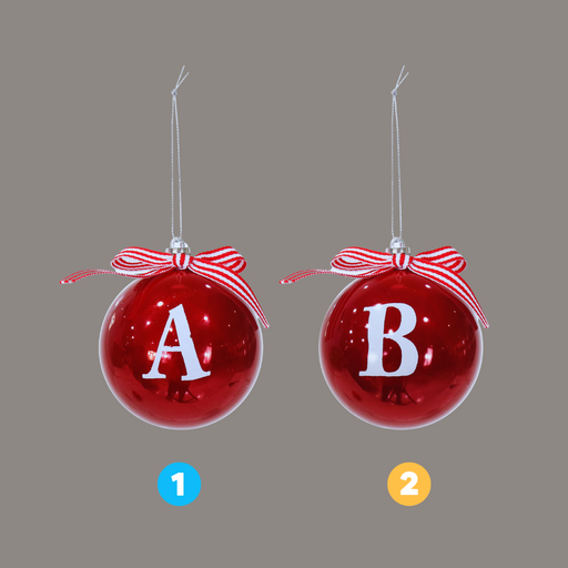 Glossy Alphabet Bauble Asstd