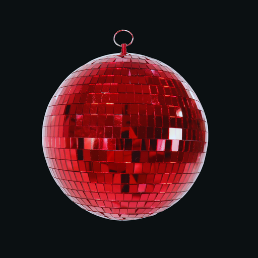 Bauble Mirror Red 20cm