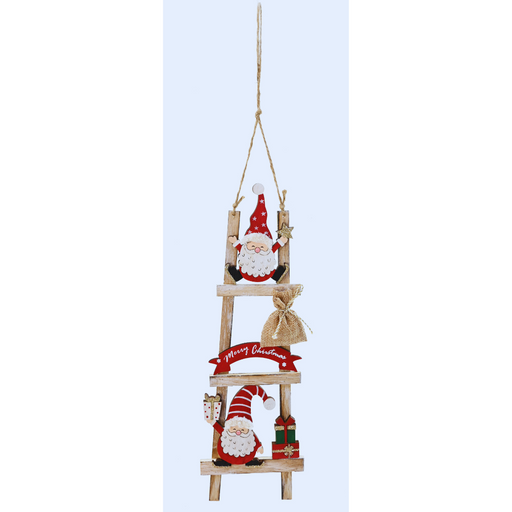 Santa Ladder Hanging Deco Asstd