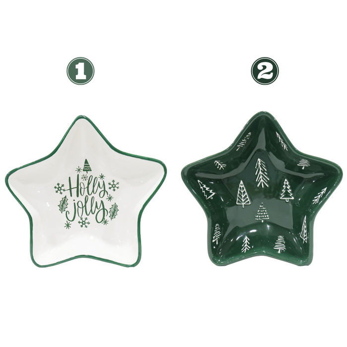 Ceramic Star Plate 20cm Asstd