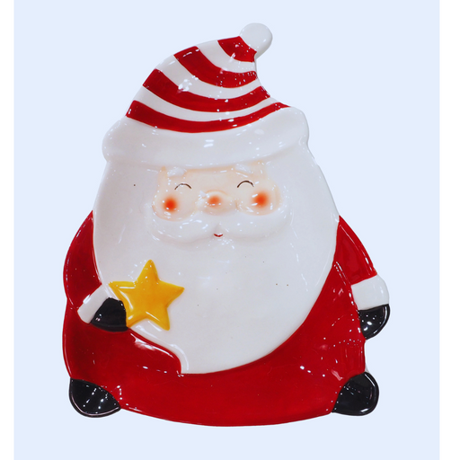 Ceramic Santa Candy Plate 19cm