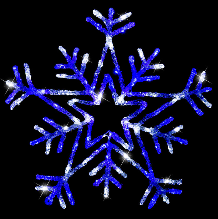 LED Acrylic Snowflake Flashing 65cm