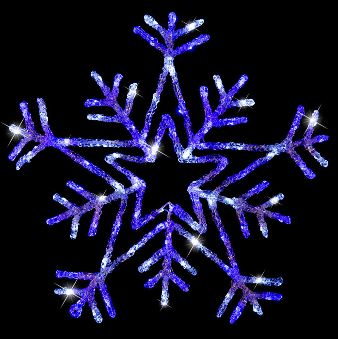 LED Acrylic Snowflake Flashing 65cm