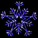 LED Acrylic Snowflake Flashing 65cm