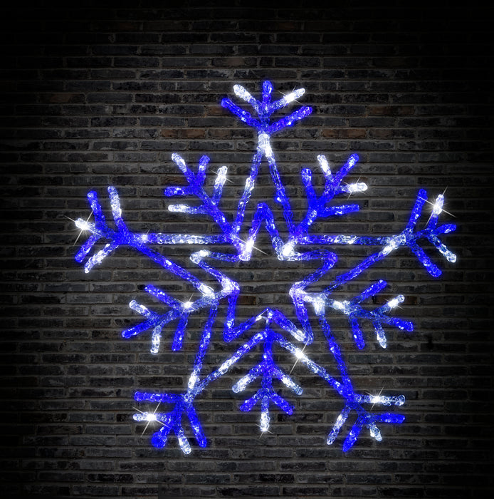 LED Acrylic Snowflake Flashing 65cm