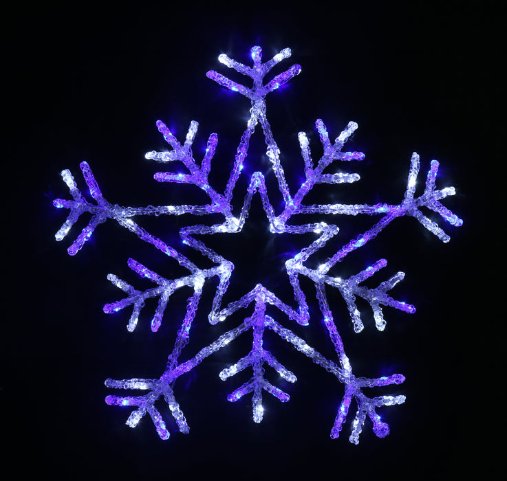 LED Acrylic Snowflake Flashing 65cm