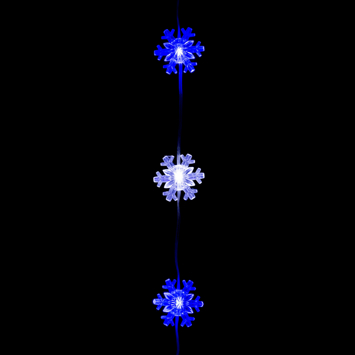 LED Snowflake Dual-Size Curtain 2 Asstd