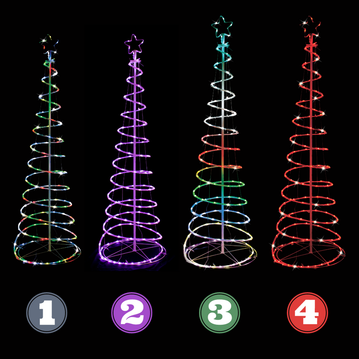 RGB Lightshow Spiral Tree 180cm