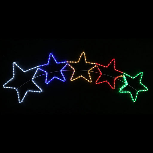 LED Rope Light Stars Banner Flash Multi