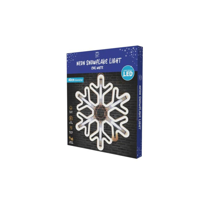 Neon Melting Core Snowflake White 40cm