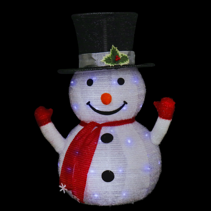 LED Pop Up Snowman w/Stand 85cm