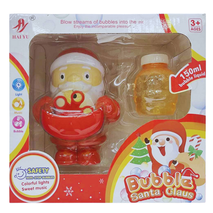 Santa Bubble Blower 15cm B/Op