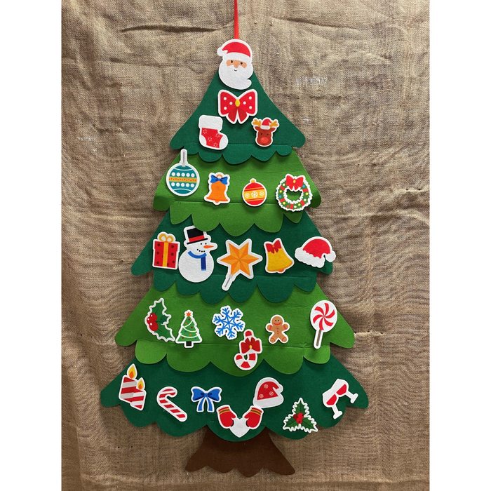 DIY Felt Wall Tree W/ Decos 27pk