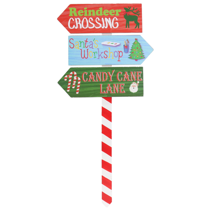 Christmas Locations Sign-Post 61x29cm