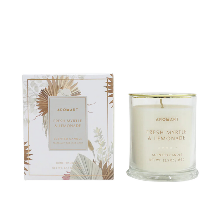 Aromart Floral 350G Fresh Myrtle & Lemonade Candle