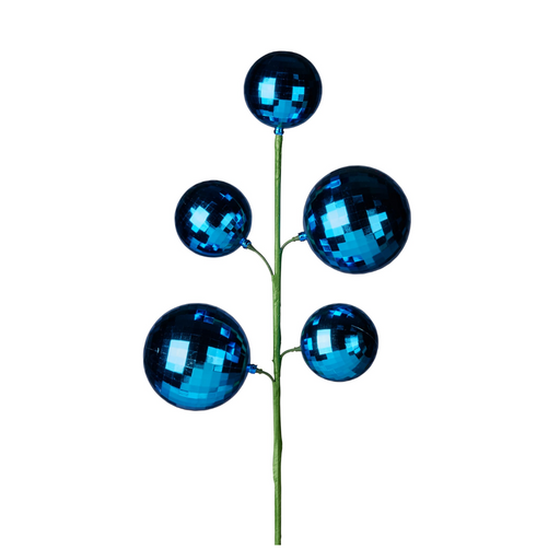 Bauble Pick- Blue Mirrored 56cm