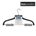 BOXSWEDEN VELVET HANGER 5PKWITH CLIPS 42CM