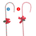 Christmas Candy Cane With Bow 80cm 2 Asstd