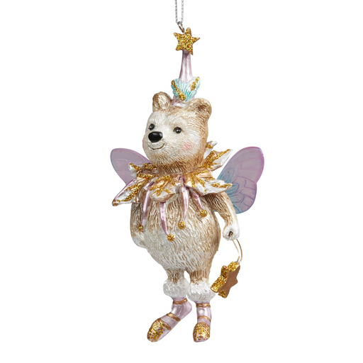 Christmas Decoration- Jewelled Fairy Bear 13cm