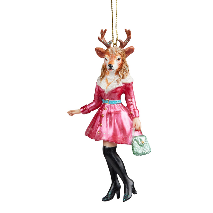 Christmas Decoration- Mrs. Reindeer 13cm