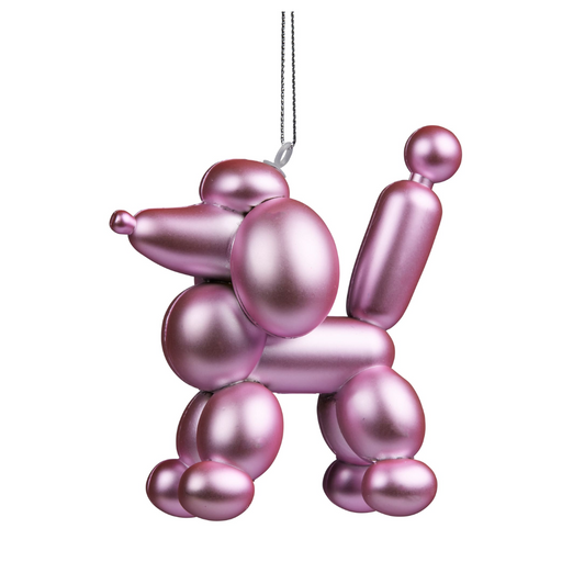 Christmas Decoration- Pink Balloon Poodle 10cm