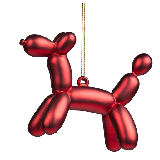 Christmas Decoration- Red Balloon Dog 9cm