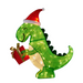 Christmas Dinosaur Display with Lights & Present- Indoor/Outdoor 90cm