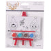 Christmas Paint Your Own Canvas Set W/Easel 2 Asstd