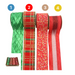 Christmas Red Green Ribbons 6.3cmx5M 4 Asstd