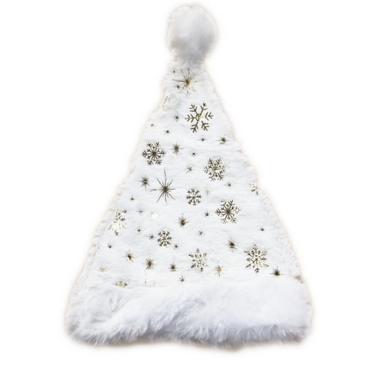 Christmas White Snowflake Santa Hat