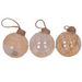 Clear Bauble W/raffia Detail In PDQ Tray 8cm 3 Asstd