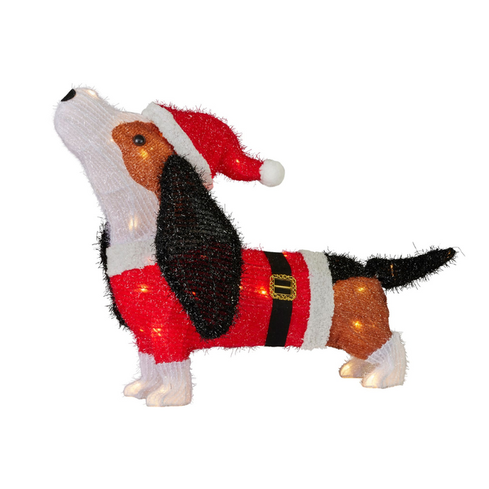 Dachshund Christmas Dog with Lights- Indoor/Outdoor, 67cmL