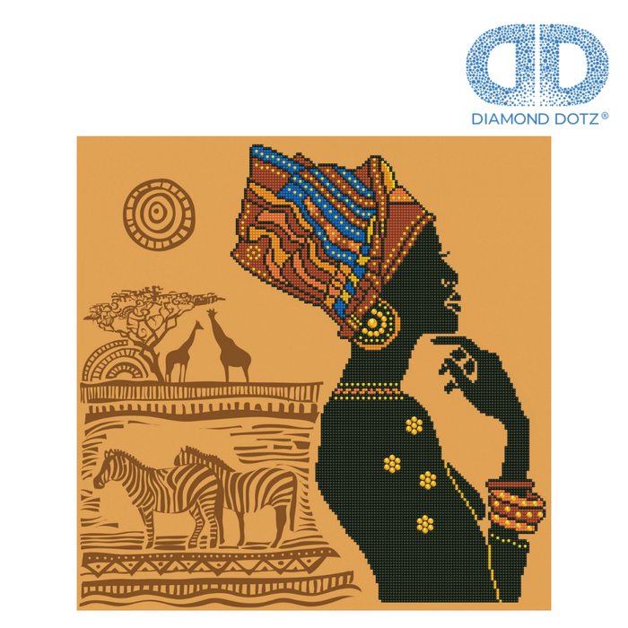 DIAMOND DOTZ AFRICAN ELEGANCE 49x 49cm (19.3 x 19.3in)