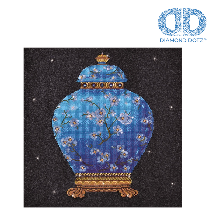 DIAMOND DOTZ BLUE VASE 52 x 52cm (20.5 x 20.5in)