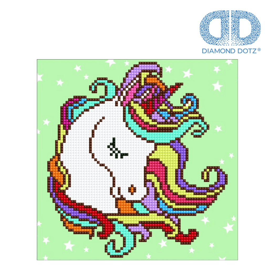 DIAMOND DOTZ DIAMOND ART - UNICORN 32 x 32cm