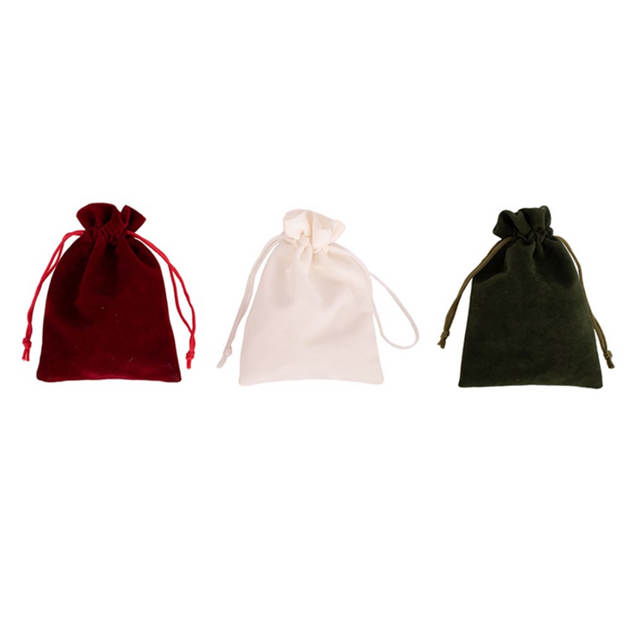 Drawstring Gift Bag 9x12cm 3pk 3 Asstd 