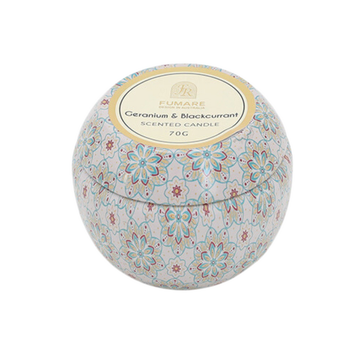 Fumare Tin Candle 70G Gray Geranium & Blackcurrant