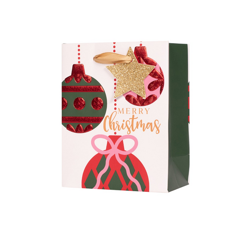 Gift Bag Christmas Bauble Medium 17.8X23X9.8Cm