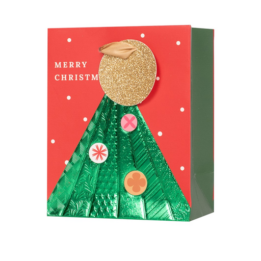 Gift Bag Christmas Tree Medium 17.8X23X9.8Cm